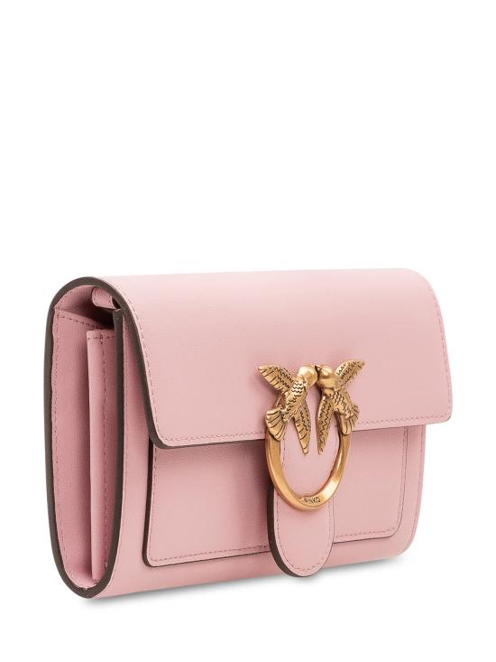 26SS 핑코 지갑 100062A0F1 P26Q ROSA CHIARO ANTIQUE GOLD - PINKO