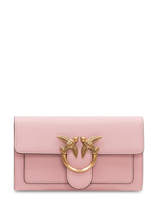 26SS 핑코 지갑 100062A0F1 P26Q ROSA CHIARO ANTIQUE GOLD