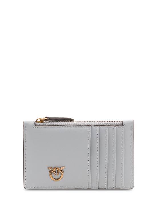 26SS 핑코 카드지갑 100251A0F1 E37Q AZZURRO CELESTE ANTIQUE GOLD