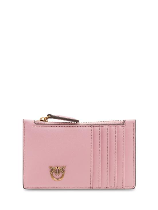 26SS 핑코 카드지갑 100251A0F1 P26Q ROSA CHIARO ANTIQUE GOLD