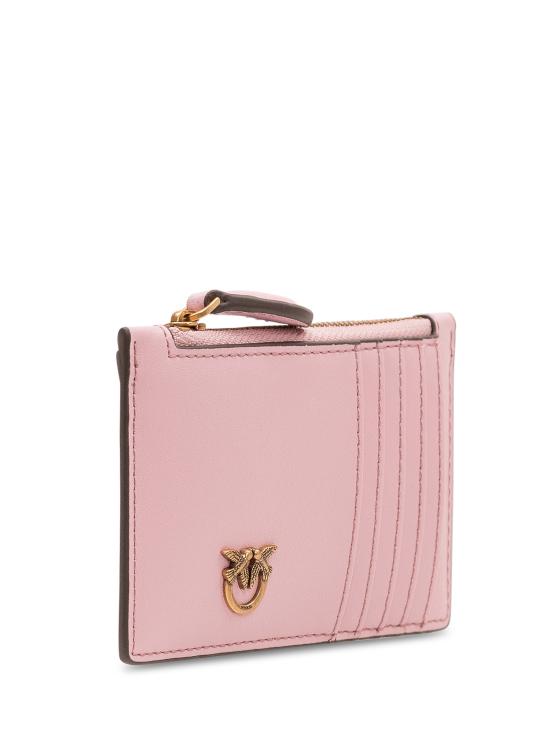 26SS 핑코 카드지갑 100251A0F1 P26Q ROSA CHIARO ANTIQUE GOLD - PINKO