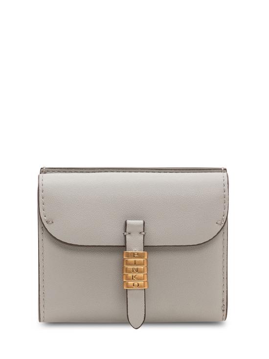 26SS 핑코 지갑 106189A0QO K32Q GRIGIO PERLA ANTIQUE GOLD