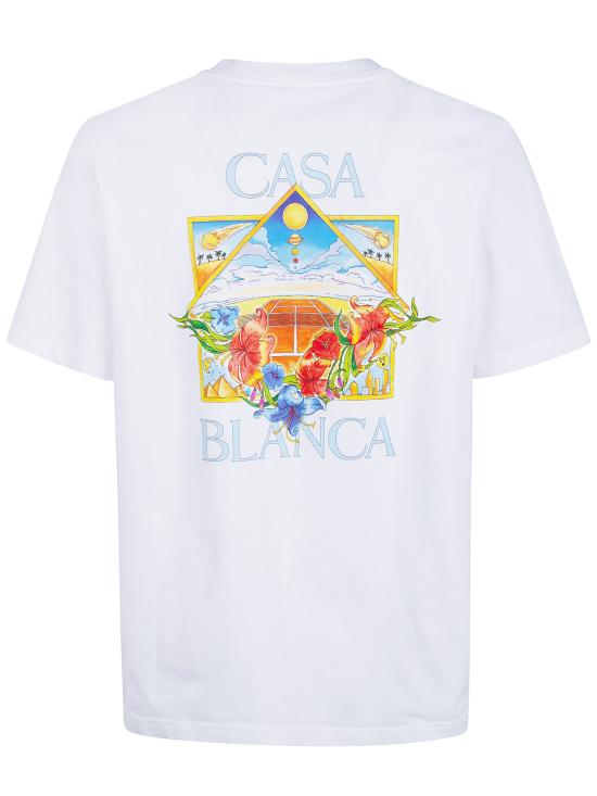 26SS 카사블랑카 반팔 티셔츠 M SS26 JTS 001 13 FLOWER COURT ICON WHITE - CASABLANCA