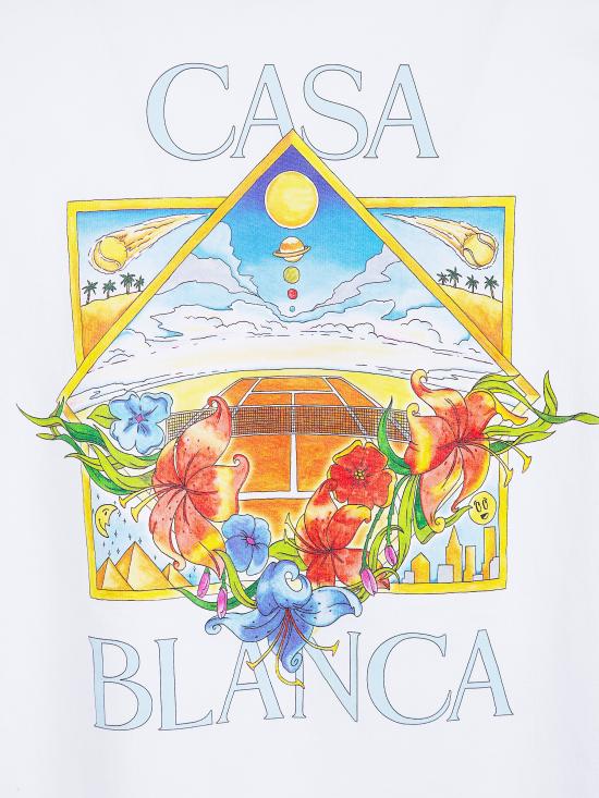 26SS 카사블랑카 반팔 티셔츠 M SS26 JTS 001 13 FLOWER COURT ICON WHITE - CASABLANCA