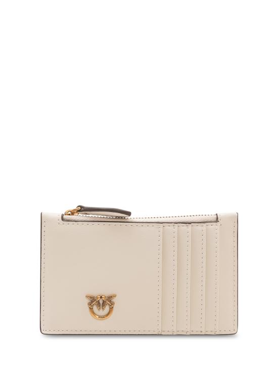 26SS 핑코 카드지갑 100251A0F1 Z14Q BIANCO SETA ANTIQUE GOLD