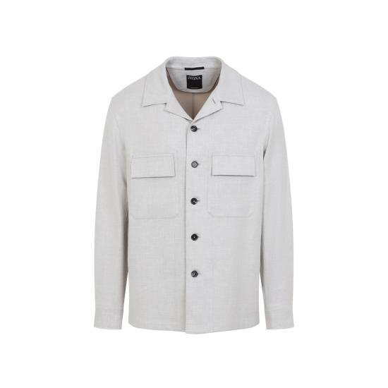 26SS 에르메네질도제냐 긴팔 셔츠 UHV22A3 SOT6B N07 BEIGE MEDIO - ERMENEGILDO ZEGNA