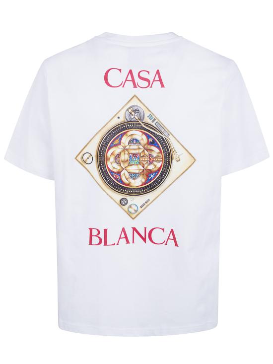 26SS 카사블랑카 반팔 티셔츠 M SS26 JTS 001 02 PLAFOND ORNE DE MUSIQUE WHITE - CASABLANCA