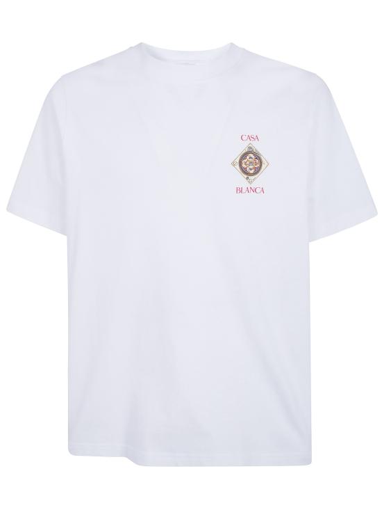 26SS 카사블랑카 반팔 티셔츠 M SS26 JTS 001 02 PLAFOND ORNE DE MUSIQUE WHITE - CASABLANCA