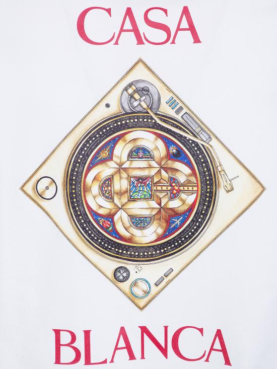 26SS 카사블랑카 반팔 티셔츠 M SS26 JTS 001 02 PLAFOND ORNE DE MUSIQUE WHITE - CASABLANCA