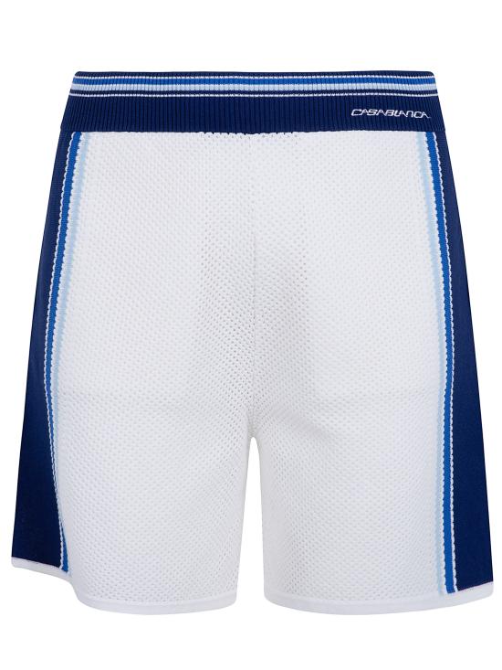 26SS 카사블랑카 숏팬츠 M SS26 KW 1306 01 WHITE BLUE - CASABLANCA