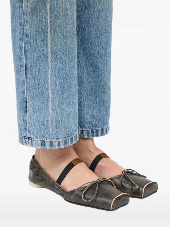 26SS MM6 메종마르지엘라 플랫 슈즈 S66WZ0037P7706 HB495 BLACK DOE BROWN - MM6 MAISON MARGIELA