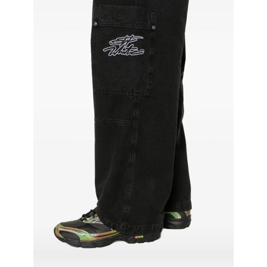 26SS 오프화이트 스트레이트 팬츠 44XCF04ES26 F001 001 BLACK - OFF WHITE