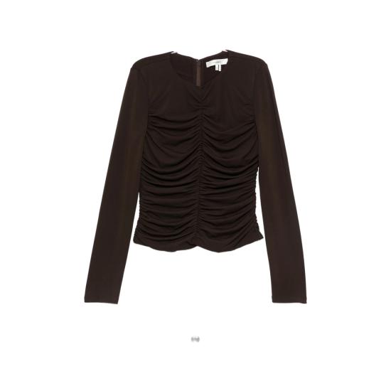 26SS 프레임 블라우스 WS26JKT017 MCH BROWN