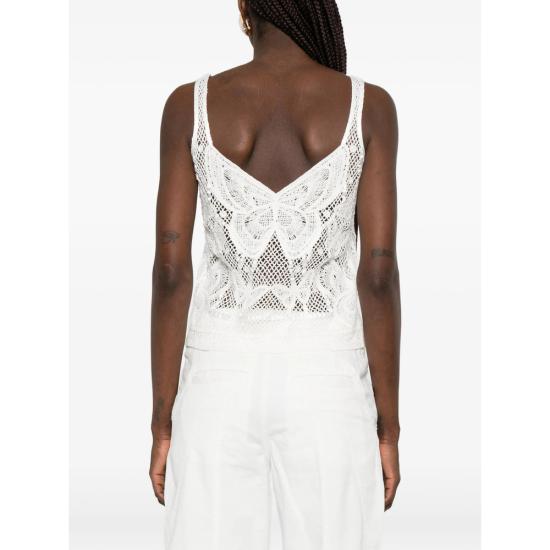 26SS 블루마린 민소매 티셔츠 4M206A N0102 WHITE - BLUMARINE