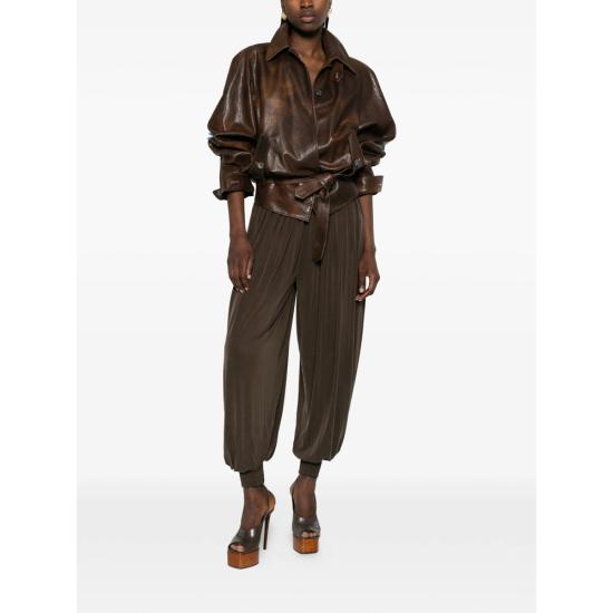 26SS 발망 테이퍼드 팬츠 GF0PN230 JJ77 8DV BROWN - BALMAIN