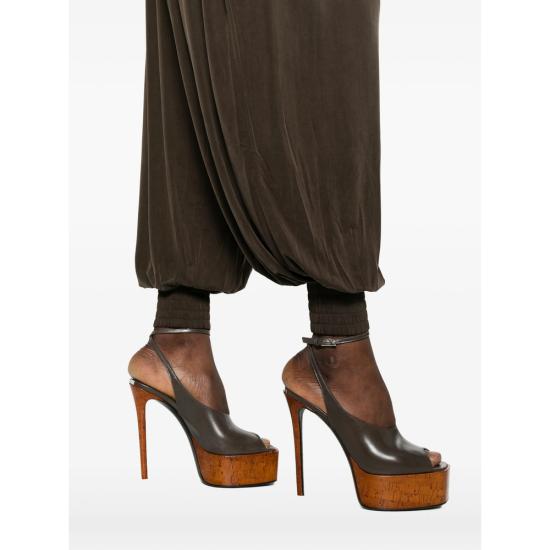 26SS 발망 테이퍼드 팬츠 GF0PN230 JJ77 8DV BROWN - BALMAIN