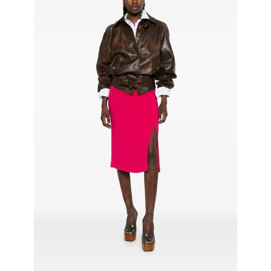 26SS 발렌티노 가라바니 미디 스커트 8B0RAEY6A8F D0Z PINK - VALENTINO GARAVANI