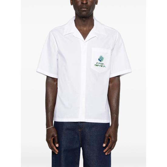 26SS 카사블랑카 반팔 셔츠 SS26 SH 255 01 WHITE - CASABLANCA