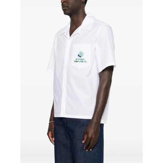 26SS 카사블랑카 반팔 셔츠 SS26 SH 255 01 WHITE - CASABLANCA