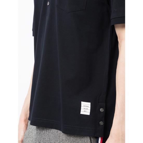26SS 톰브라운 피케 포켓 폴로 티셔츠 MJP022A 01455 415 BLUE - THOM BROWNE