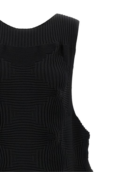 26SS 이세이 미야케 미디 원피스 IM66KH78415 Black - ISSEY MIYAKE