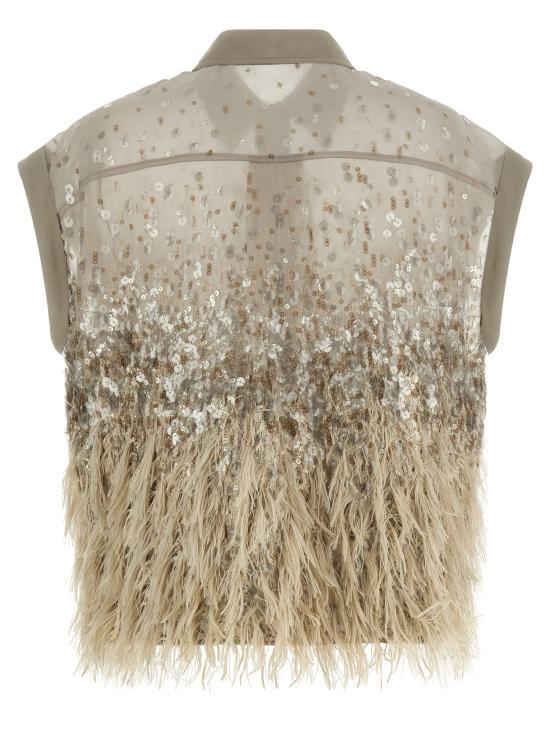 26SS 브루넬로 쿠치넬리 블라우스 MF940RK106C4274 Beige - BRUNELLO CUCINELLI