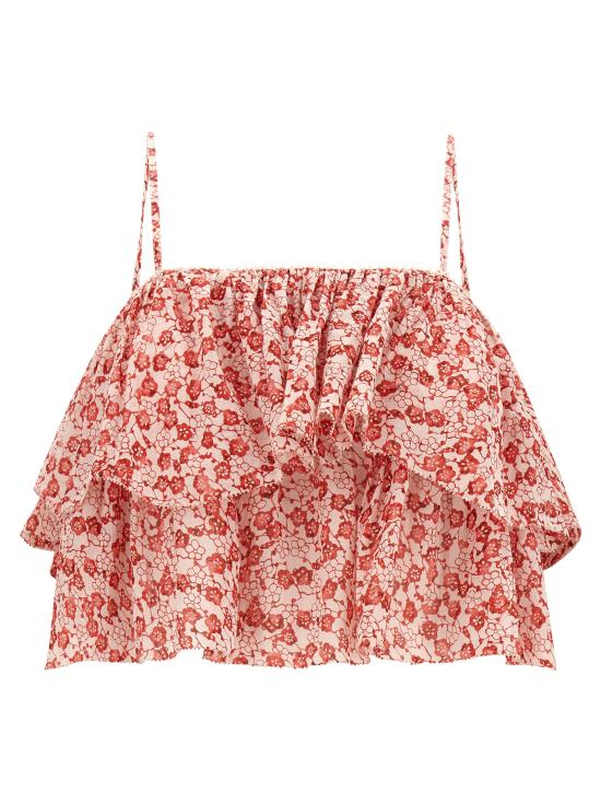 26SS 이자벨마랑에뚜왈 민소매 티셔츠 HT0845FAD1J15E70RD Red