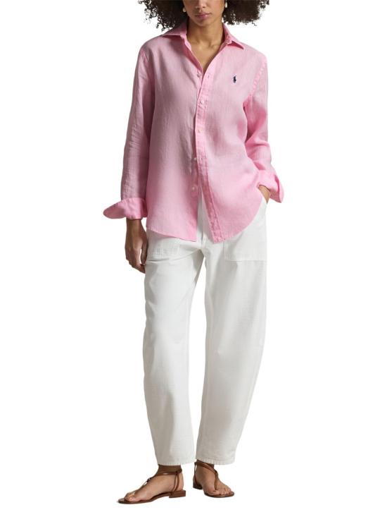 26SS 폴로 랄프로렌 포니 자수 리넨 셔츠 (211970730009) 211970730 514 Pink - POLO RALPH LAUREN