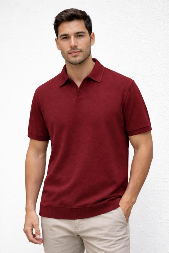 26SS 프랜지스 콜렉션 폴로 티셔츠 MA8352 BORDEAUX Bordeaux - FRANZESE COLLECTION