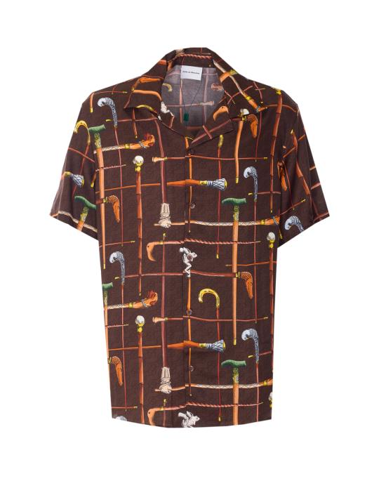 26SS 드롤드무슈 반팔 셔츠 SH230 VI033BN Brown