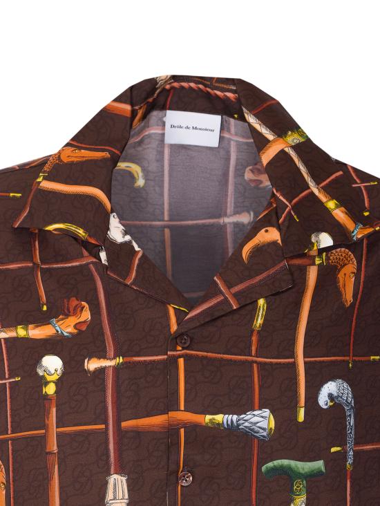 26SS 드롤드무슈 반팔 셔츠 SH230 VI033BN Brown - DROLE DE MONSIEUR