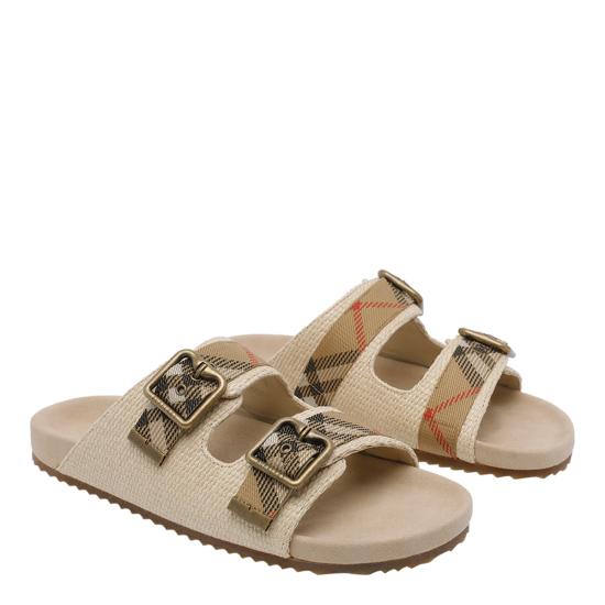 26SS 버버리 라피아 이펙트 얼친 샌들 8123074 C5162 - BURBERRY