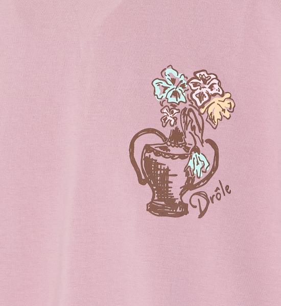 26SS 드롤드무슈 반팔 티셔츠 TS308 CO002OPI Pink - DROLE DE MONSIEUR