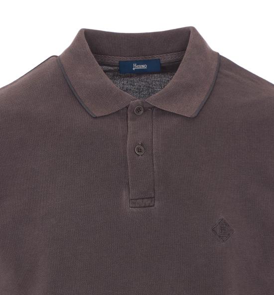 26SS 에르노 폴로 티셔츠 JPL00134U 540068800 Brown - HERNO