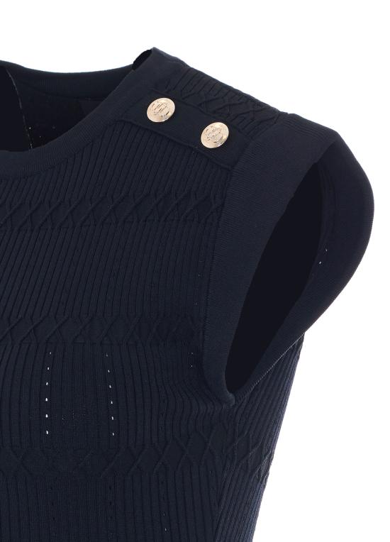 26SS 리우조 미디 원피스 CA6104MS55N 22222 Black - LIU JO