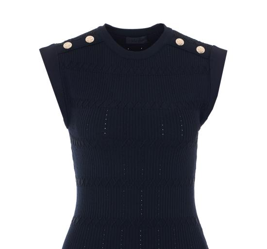 26SS 리우조 미디 원피스 CA6104MS55N 22222 Black - LIU JO