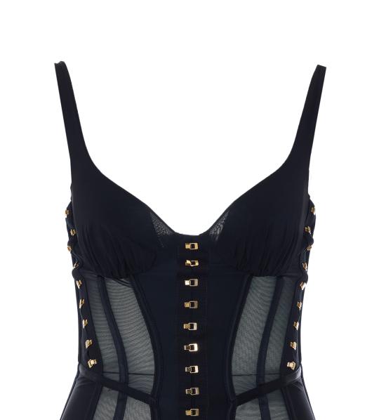 26SS 엘리자베타프랜치 숏 원피스 AB90762E2 110 Black - ELISABETTA FRANCHI