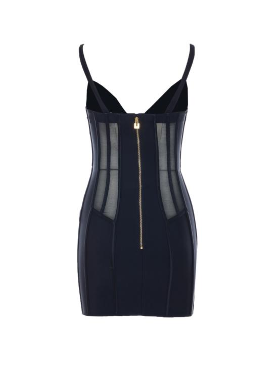 26SS 엘리자베타프랜치 숏 원피스 AB90762E2 110 Black - ELISABETTA FRANCHI