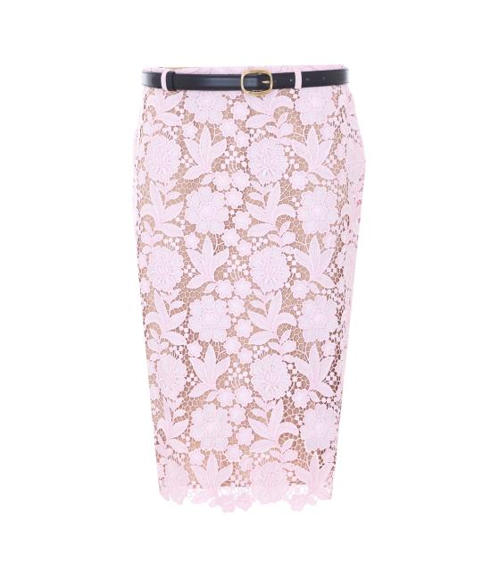 26SS 셀프 포트레이트 미디 스커트 182MSK PINK Pink