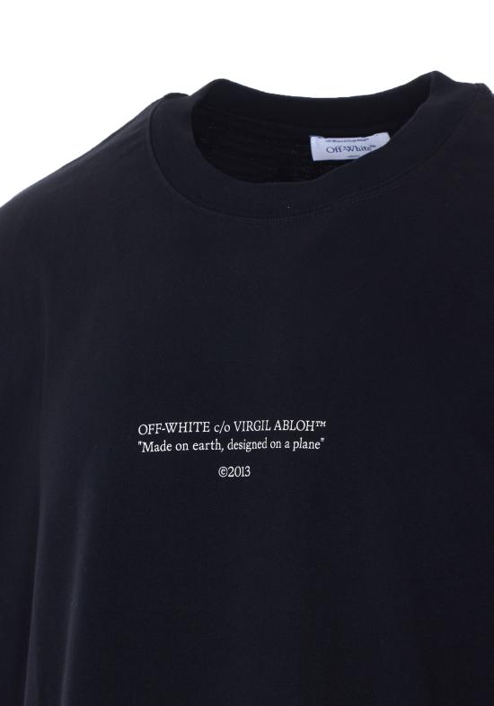 26SS 오프화이트 반팔 티셔츠 OMAA120S26JER007 00001 Black - OFF WHITE