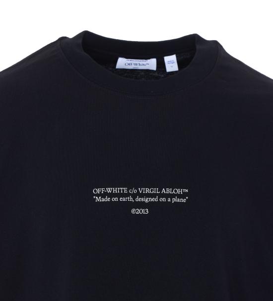 26SS 오프화이트 반팔 티셔츠 OMAA120S26JER007 00001 Black - OFF WHITE