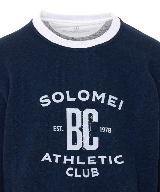 26SS 브루넬로 쿠치넬리 긴팔 티셔츠 MR8313380G CD649 Blue - BRUNELLO CUCINELLI