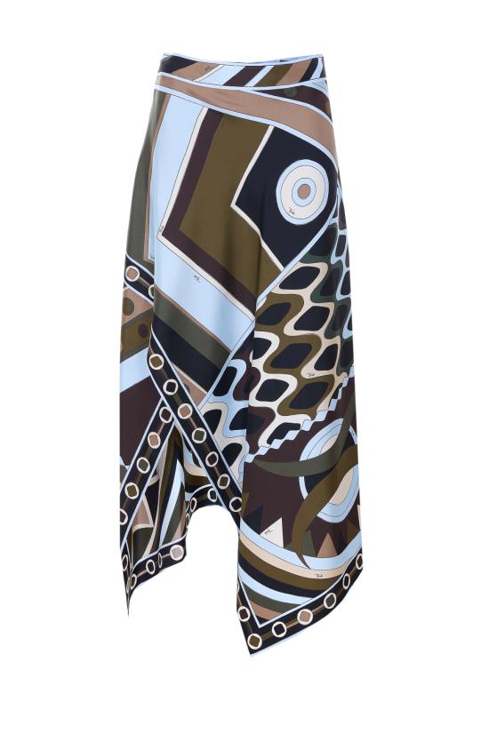 26SS 푸찌 미디 스커트 6HRW16 6H876016 MultiColour