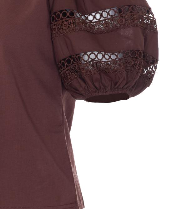 26SS 트윈셋 반팔 티셔츠 261TT2260 12110 Brown - TWINSET