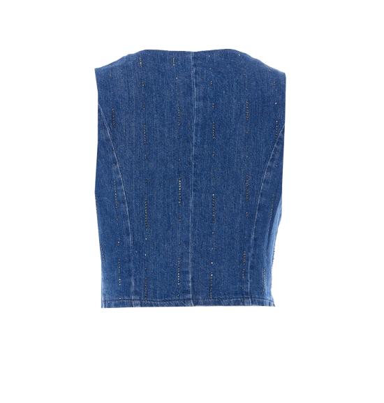 26SS 리우조 베스트 UA6188D0315 78033 Blue - LIU JO