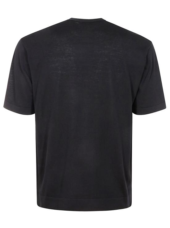 26SS 필리포 드 로렌티스 반팔 티셔츠 TS0MCTOV CR14R 990 BLACK - FILIPPO DE LAURENTIIS