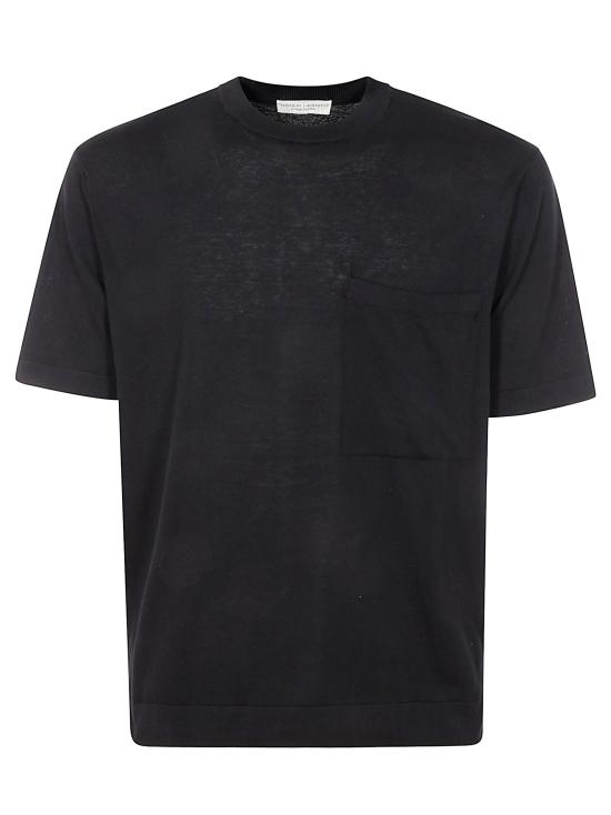 26SS 필리포 드 로렌티스 반팔 티셔츠 TS0MCTOV CR14R 990 BLACK