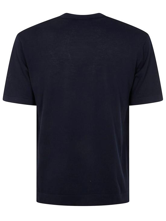 26SS 필리포 드 로렌티스 반팔 티셔츠 TS0MCTOV CR14R 890 NAVY - FILIPPO DE LAURENTIIS