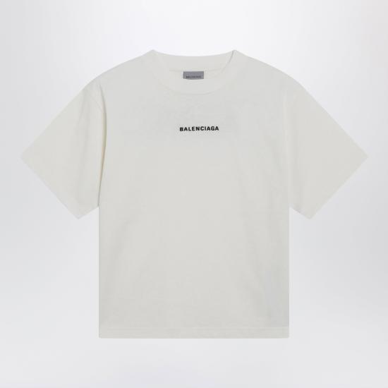 26SS 발렌시아가 백 미디엄 핏 티셔츠 850990TTVJ1 White