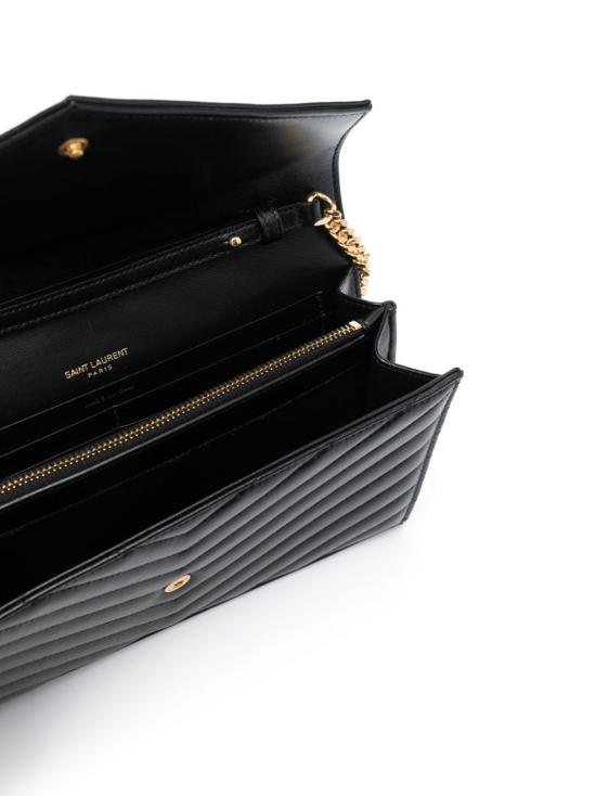 26SS 생로랑 레더 카산드라 체인 월렛 377828AAA441000 Black - SAINT LAURENT